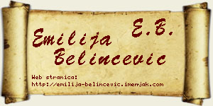 Emilija Belinčević vizit kartica